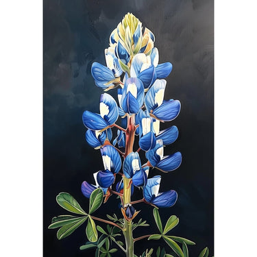 Blue Flower Canvas on Canvas